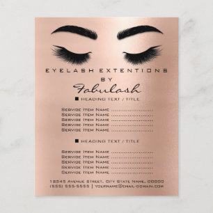 Makeup Artist Beauty Salon Gold Glitzer Flyer WELL