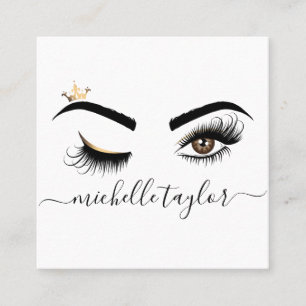 Makeup artist Beauty Salon Lash Extension wink eye Quadratische Visitenkarte