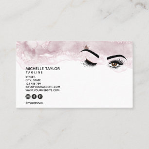 Makeup artist Beauty Salon Lash Extension wink eye Visitenkarte