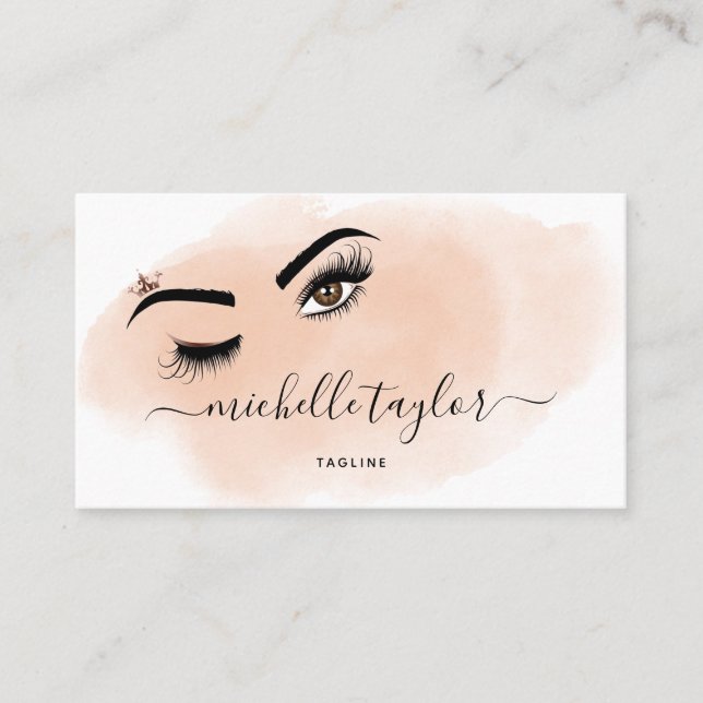 Makeup artist Beauty Salon Lash Extension wink eye Visitenkarte (Vorderseite)