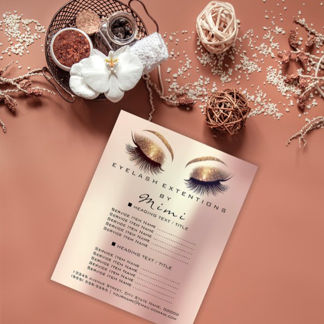 Makeup Artist Beauty Salon Lashes Flyer GlitteRose (Makeup Artist Beauty Salon Lashes Flyer GlitteRose)