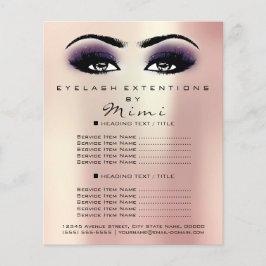 Makeup Artist Beauty Salon Lashes Flyer Pink Viole