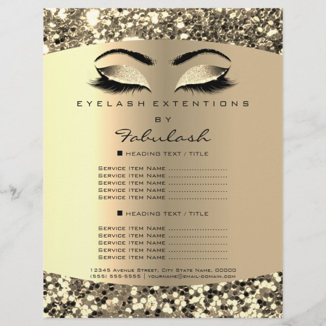 Makeup Artist Beauty Salon Luxury Flyer Preise (Vorne)