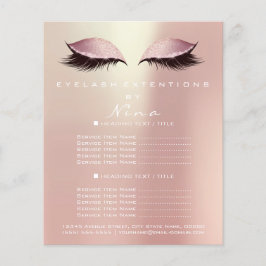 Makeup Artist Beauty Salon Pink Gold Glitzer Flyer
