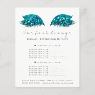Makeup Artist Beauty Salon Weißer Flyer Blauer Oze