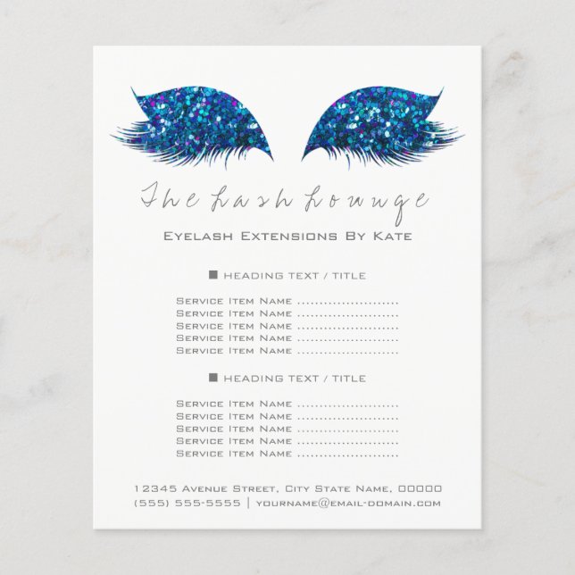 Makeup Artist Beauty Salon White Flyer Blue Navy (Vorne)