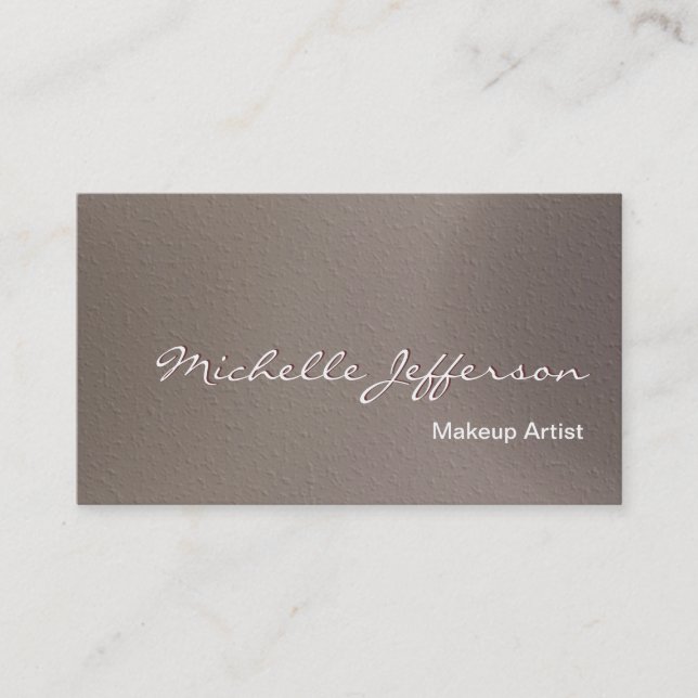 Makeup Artist Beige Background Business Card Visitenkarte (Vorderseite)