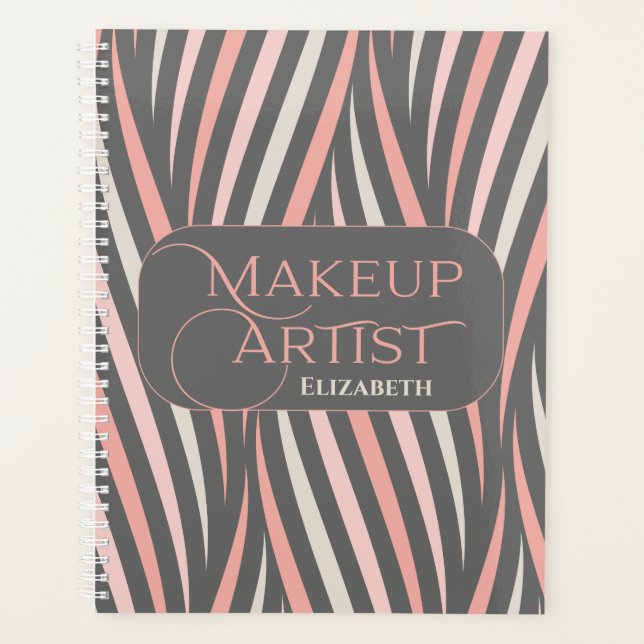 Makeup Artist Beruflich Girly Pink Beauty Planer (Vorderseite)