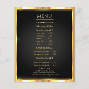 Makeup Artist Black Gold Flyer