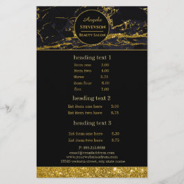 Makeup Artist Black Gold Marmor Flyer