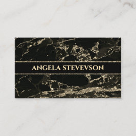 Makeup Artist Black Marble Gold Business Card Visitenkarte