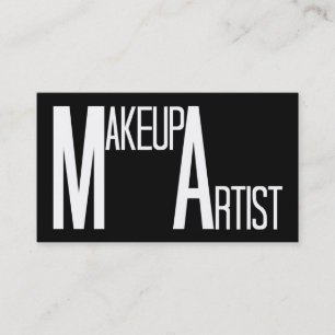 Makeup Artist Black Simple Business Card Visitenkarte