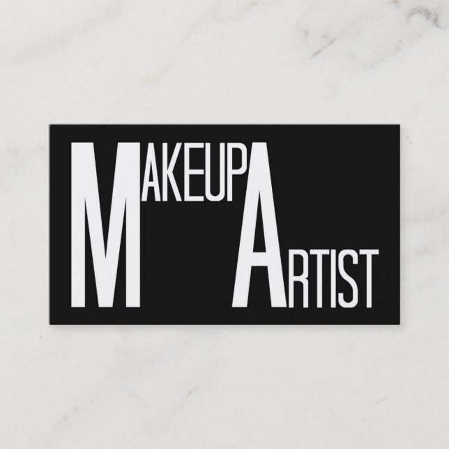 Makeup Artist Black Simple Business Card Visitenkarte (Vorderseite)