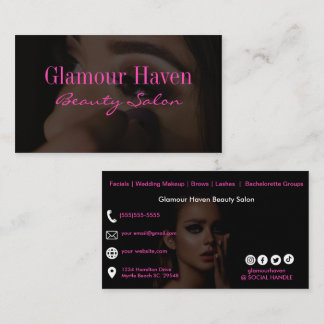 Makeup Artist Black Visitenkarte