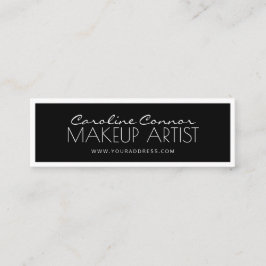 Makeup Artist Black & White Borded Card Mini Visitenkarte