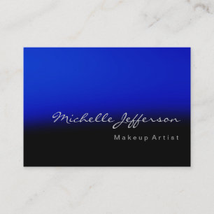 Makeup Artist Blue Black Unique Business Card Visitenkarte