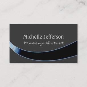 Makeup Artist Blue Gray Muster Business Card Visitenkarte