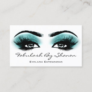 Makeup Artist Brow Eyelash Smoky Aquamarin Visitenkarte