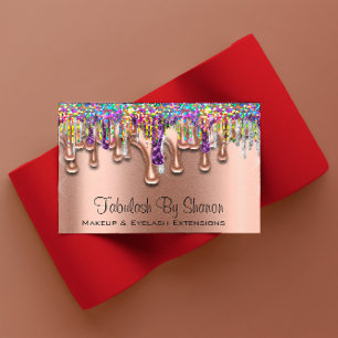 Makeup Artist Brow Lila Holograph Visitenkarte