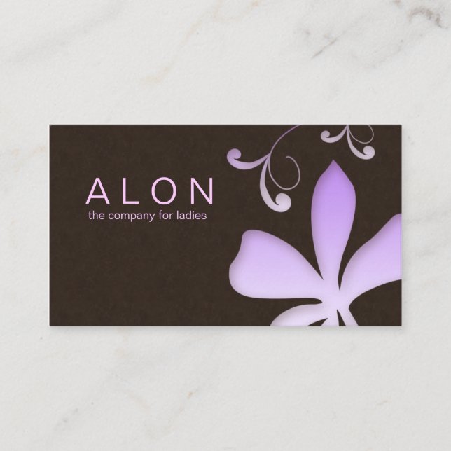 Makeup Artist Business Card Blume Lila Visitenkarte (Vorderseite)