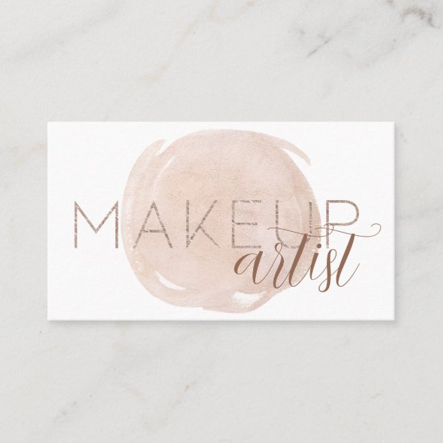 Makeup Artist Business Card Visitenkarte (Vorderseite)