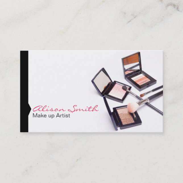 Makeup artist business card visitenkarte (Vorderseite)