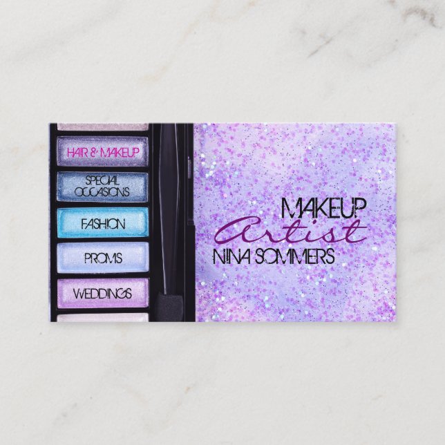 Makeup Artist Business Card Visitenkarte (Vorderseite)