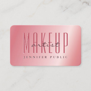 Makeup Artist Business Cards Elegantes Rosegold Visitenkarte