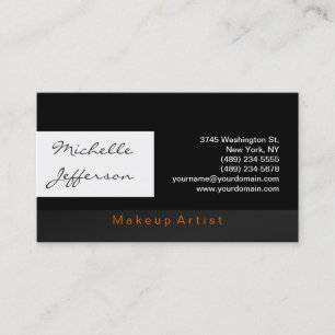 Makeup Artist Calligraphy Business Card Visitenkarte