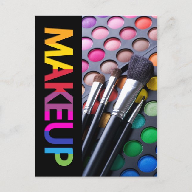 Makeup Artist Comp Card Postkarte (Vorderseite)