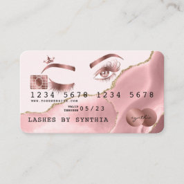 Makeup artist Credit Card Styled Lashes Eyes Visitenkarte