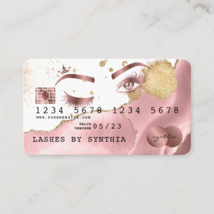 Makeup artist Credit Card Stylus Blush Pink Agate Visitenkarte