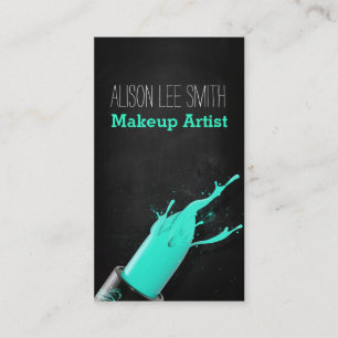 Makeup Artist/Cyan Lipstick Visitenkarte