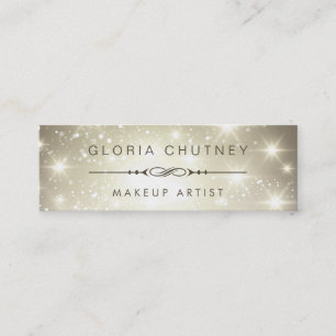 Makeup Artist - Dazzle Sparkling Bokeh Glitzer Mini Visitenkarte