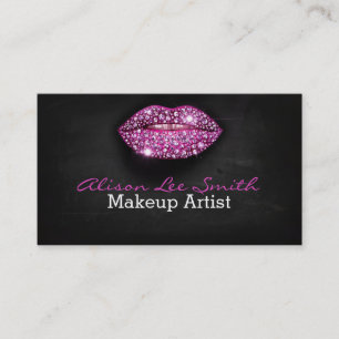 Makeup Artist/Diamonds Sparkle Lips Visitenkarte