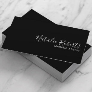 Makeup Artist Einfaches QR-Code Schlicht schwarz Visitenkarte