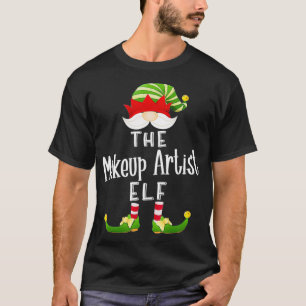 Makeup Artist Elf Group Christmas Funny Pajama Par T-Shirt