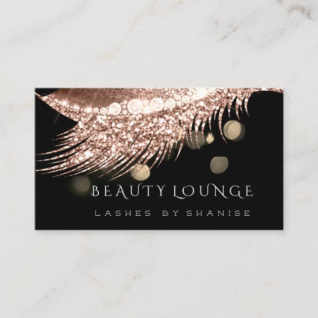Makeup Artist Event Lashes Stylist Rose Gold Terminkarte (Vorderseite)