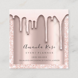 Makeup Artist Event Planner Black Pink Tropfen VIp Terminkarte