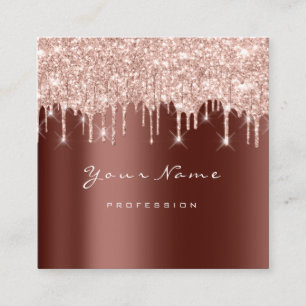 Makeup Artist Event Planner Glitzer Chocolat Quadratische Visitenkarte