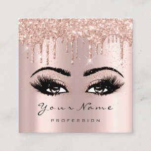 Makeup Artist Event Planner Glitzer Eyelash Square Quadratische Visitenkarte