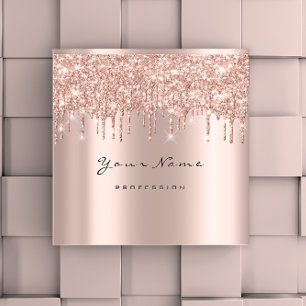 Makeup Artist Event Planner Glitzer Spark Event Quadratische Visitenkarte