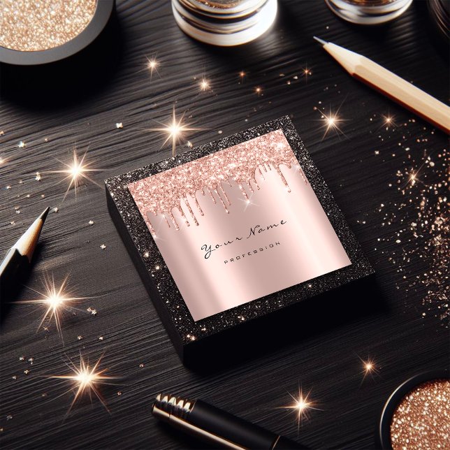 Makeup Artist Event Planner Glitzer Spark Square Quadratische Visitenkarte (Makeup Artist Event Planner Glitter Spark Square Square Business Card)