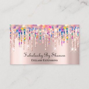 Makeup Artist Event Planner Glitzer Unicorn Tropfe Visitenkarte