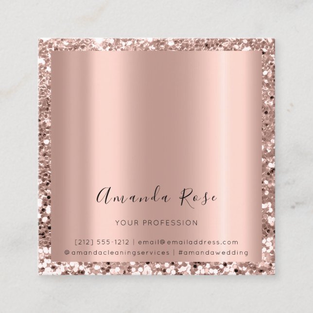 Makeup Artist Event Rose Gold Terminkarte (Vorderseite)