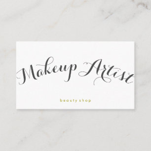Makeup Artist Extravaganter Schriftart Minimalisti Visitenkarte