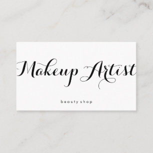 Makeup Artist Extravaganter Schriftart Minimalisti Visitenkarte