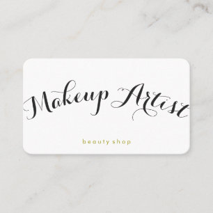 Makeup Artist Extravaganter Schriftart Minimalisti Visitenkarte