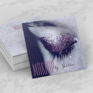 Makeup Artist Eye Gray Business Card Quadratische Visitenkarte