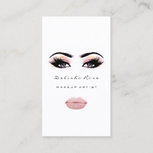 Makeup Artist Eye Lashes Glitzer Eyebrow Lips VIP Visitenkarte